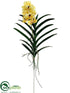 Silk Plants Direct Vanda Orchid Plant - Yellow - Pack of 4