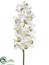 Silk Plants Direct Cymbidium Orchid Spray - Cream Burgundy - Pack of 4