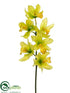 Silk Plants Direct Cymbidium Orchid Spray - Green Yellow - Pack of 6