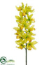 Silk Plants Direct Cymbidium Orchid Spray - Green Yellow - Pack of 4