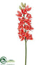 Silk Plants Direct Cymbidium Orchid Spray - Coral - Pack of 6