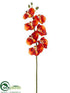 Silk Plants Direct Phalaenopsis Orchid Spray - Orange Burgundy - Pack of 4