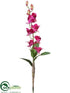 Silk Plants Direct Dendrobium Orchid Flower Plant Bush - Orchid - Pack of 6