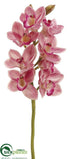 Silk Plants Direct Cymbidium Orchid Spray - Rubrum - Pack of 6
