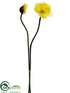 Silk Plants Direct Poppy Spray Bundle - Yellow - Pack of 12