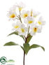 Silk Plants Direct Plumeria Spray - Cream Yellow - Pack of 12