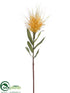 Silk Plants Direct Pincushion Protea Spray - Yellow - Pack of 12