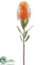 Silk Plants Direct Pincushion Protea Spray - Orange - Pack of 12