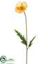 Silk Plants Direct Poppy Spray - Apricot - Pack of 12