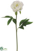 Silk Plants Direct Peony Bud Spray - White - Pack of 12