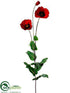 Silk Plants Direct Poppy Spray - Red - Pack of 6
