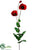 Poppy Spray - Red - Pack of 6