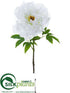 Silk Plants Direct Peony Spray - White - Pack of 12