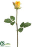Silk Plants Direct Rose Bud Spray - Yellow - Pack of 12