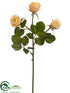Silk Plants Direct Mini Rose Spray - Yellow - Pack of 12
