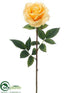 Silk Plants Direct Rose Spray - Yellow Two Tone - Pack of 12