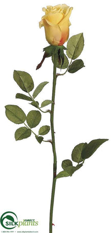 Rose Bud Spray - Yellow - Pack of 12