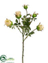 Silk Plants Direct Rose Spray - Cream - Pack of 12