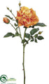 Silk Plants Direct Rose Spray - Orange - Pack of 12