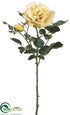 Silk Plants Direct Rose Spray - Yellow Light - Pack of 12