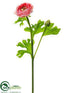 Silk Plants Direct Ranunculus Spray - Coral - Pack of 12