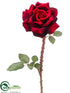 Silk Plants Direct Velvet Rose Spray - Red - Pack of 12