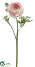 Silk Plants Direct Ranunculus Spray - Pink Cream - Pack of 12