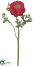 Silk Plants Direct Ranunculus Spray - Red - Pack of 12