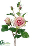 Silk Plants Direct Rose Spray - Rose Pink - Pack of 12