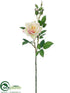 Silk Plants Direct Rose Spray - Peach - Pack of 12