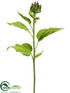 Silk Plants Direct Sunflower Bud Spray - Green - Pack of 12