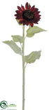 Silk Plants Direct Sunflower Spray - Burgundy - Pack of 12