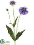 Silk Plants Direct Scabiosa Spray - Purple Light - Pack of 12
