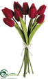 Silk Plants Direct Tulip Bundle - Red - Pack of 12
