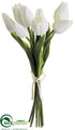 Silk Plants Direct Tulip Bundle - White - Pack of 12