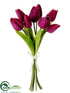 Silk Plants Direct Tulip Bundle - Wine - Pack of 12