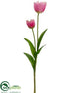Silk Plants Direct Tulip Spray - Pink - Pack of 12