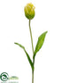 Silk Plants Direct Tulip Spray - Green Yellow - Pack of 12