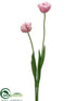 Silk Plants Direct Tulip Spray - Pink - Pack of 12