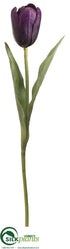 Silk Plants Direct Tulip Spray - Eggplant - Pack of 12