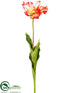 Silk Plants Direct Parrot Tulip Spray - Orange Yellow - Pack of 12