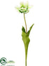 Silk Plants Direct Parrot Tulip Spray - White Green - Pack of 12