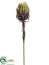 Silk Plants Direct Protea Spray - Purple Green - Pack of 12