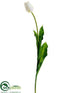 Silk Plants Direct Tulip Spray - White - Pack of 12