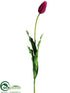 Silk Plants Direct Tulip Spray - Wine - Pack of 12