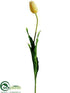 Silk Plants Direct Tulip Spray - Yellow - Pack of 12
