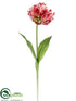 Silk Plants Direct Parrot Tulip Spray - Peach Burgundy - Pack of 12