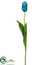 Silk Plants Direct Tulip Spray - Aqua - Pack of 12