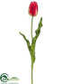 Silk Plants Direct Dutch Tulip Spray - Red Green - Pack of 24