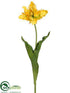 Silk Plants Direct Giant Parrot Tulip Spray - Yellow Gold - Pack of 12